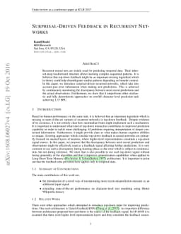 Surprisal-Driven Feedback in Recurrent Networks