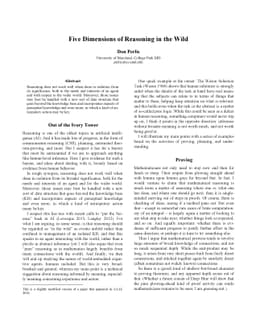 Five dimensions of reasoning in the wild