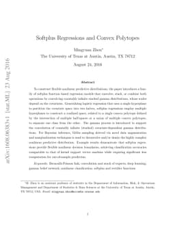 Softplus Regressions and Convex Polytopes