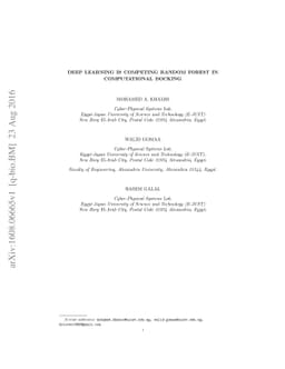 Deep learning is competing random forest in computational docking