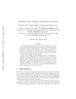 Flexible Paxos: Quorum intersection revisited