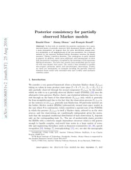 Posterior consistency for partially observed Markov models