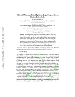 A Parallel Memory-efficient Epistemic Logic Program Solver: Harder,
  Better, Faster