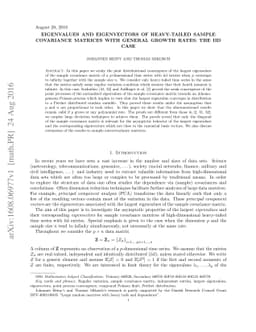 Eigenvalues and eigenvectors of heavy-tailed sample covariance matrices
  with general growth rates: the iid case
