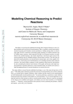 Modelling Chemical Reasoning to Predict Reactions