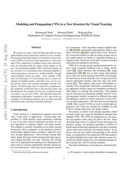 Modeling and Propagating CNNs in a Tree Structure for Visual Tracking