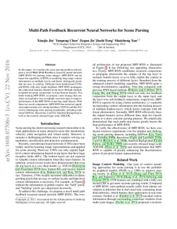 Multi-Path Feedback Recurrent Neural Network for Scene Parsing