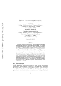 Online Monotone Optimization