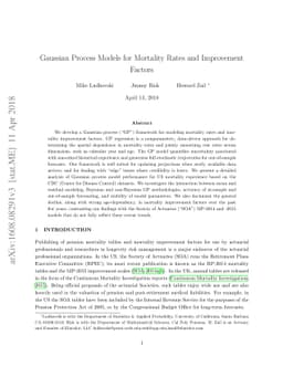 Gaussian Process Models for Mortality Rates and Improvement Factors