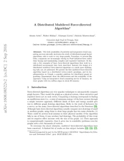 A Distributed Multilevel Force-directed Algorithm