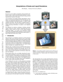 Interpolations of Smoke and Liquid Simulations