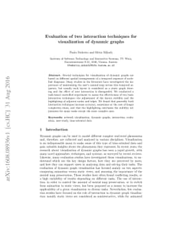 Evaluation of two interaction techniques for visualization of dynamic
  graphs