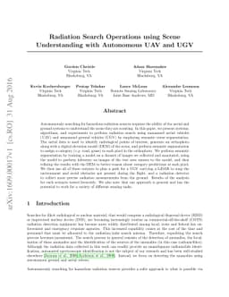 Radiation Search Operations using Scene Understanding with Autonomous
  UAV and UGV