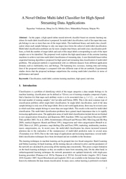 A novel online multi-label classifier for high-speed streaming data
  applications