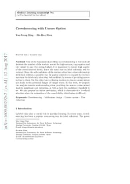 Crowdsourcing with Unsure Option