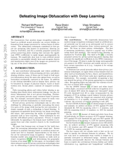 Defeating Image Obfuscation with Deep Learning