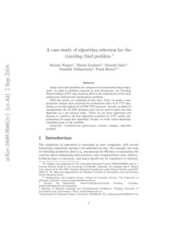 A case study of algorithm selection for the traveling thief problem