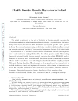 Flexible Bayesian Quantile Regression in Ordinal Models