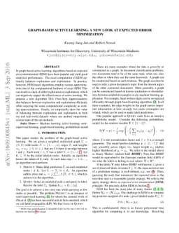 Graph-Based Active Learning: A New Look at Expected Error Minimization