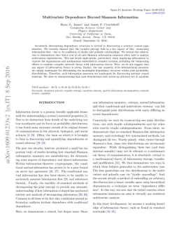 Multivariate Dependence Beyond Shannon Information
