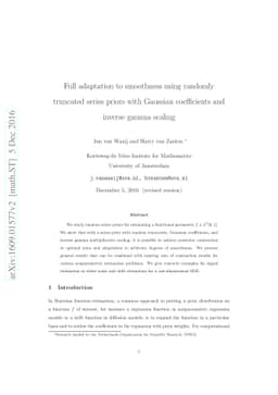 Full adaptation to smoothness using randomly truncated series priors
  with Gaussian coefficients and inverse gamma scaling
