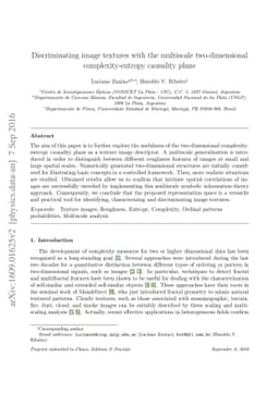 Discriminating image textures with the multiscale two-dimensional
  complexity-entropy causality plane