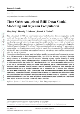 Time Series Analysis of fMRI Data: Spatial Modelling and Bayesian
  Computation