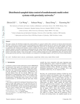 Distributed sampled-data control of nonholonomic multi-robot systems
  with proximity networks