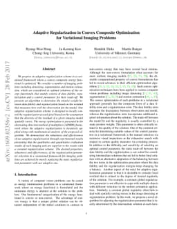 Adaptive Regularization in Convex Composite Optimization for Variational
  Imaging Problems