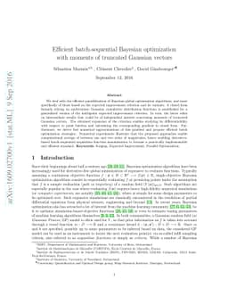 Efficient batch-sequential Bayesian optimization with moments of
  truncated Gaussian vectors