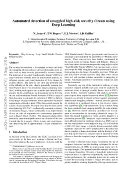 Automated detection of smuggled high-risk security threats using Deep
  Learning