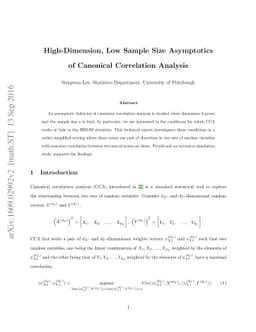 High-Dimension, Low Sample Size Asymptotics of Canonical Correlation
  Analysis