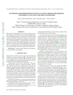 On the Relationship between Online Gaussian Process Regression and
  Kernel Least Mean Squares Algorithms