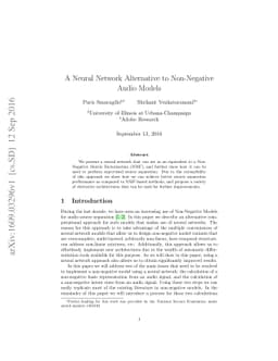 A Neural Network Alternative to Non-Negative Audio Models