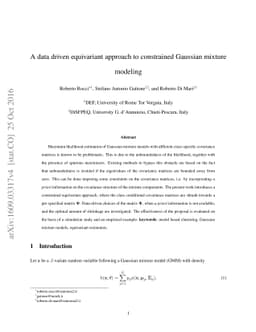 A data driven equivariant approach to constrained Gaussian mixture
  modeling