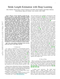 Stride Length Estimation with Deep Learning