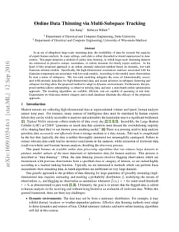 Online Data Thinning via Multi-Subspace Tracking