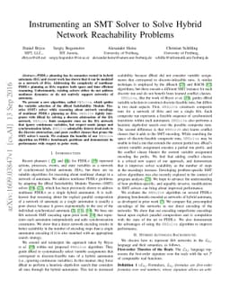 Instrumenting an SMT Solver to Solve Hybrid Network Reachability
  Problems