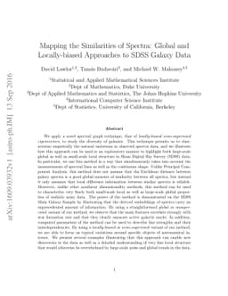 Mapping the Similarities of Spectra: Global and Locally-biased
  Approaches to SDSS Galaxy Data