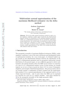 Multivariate normal approximation of the maximum likelihood estimator
  via the delta method