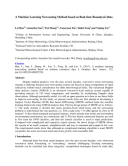 A Machine Learning Nowcasting Method based on Real-time Reanalysis Data