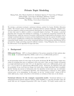 Private Topic Modeling