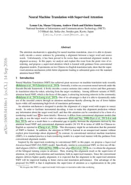 Neural Machine Translation with Supervised Attention