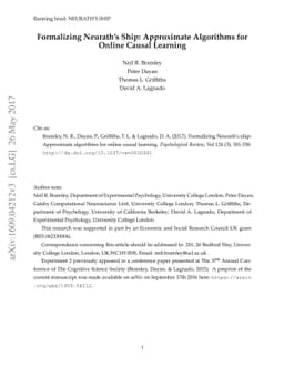 Formalizing Neurath's Ship: Approximate Algorithms for Online Causal
  Learning