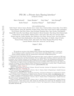 PSI (Ψ): a Private data Sharing Interface