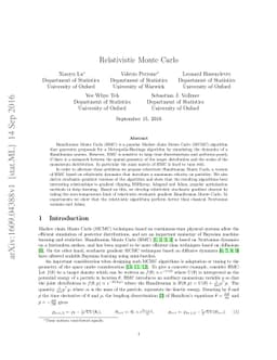 Relativistic Monte Carlo