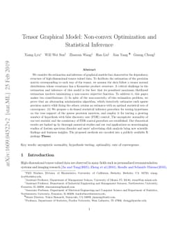 Tensor Graphical Model: Non-convex Optimization and Statistical
  Inference