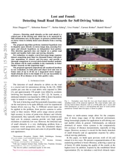 Lost and Found: Detecting Small Road Hazards for Self-Driving Vehicles