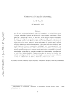 Mixture model modal clustering