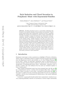 Style Imitation and Chord Invention in Polyphonic Music with Exponential
  Families